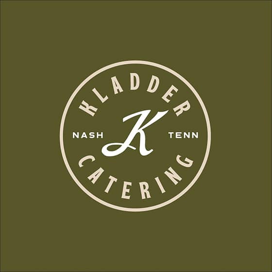 Kladder Catering brand emblem in olive green