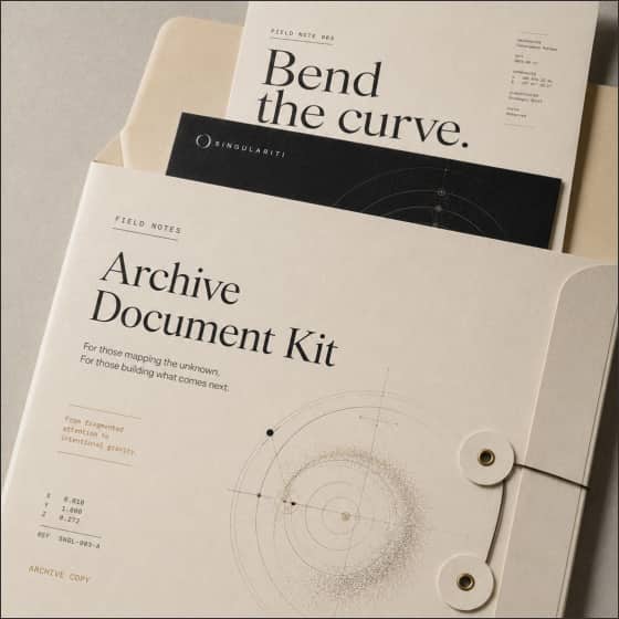 Bend the curve Archive Document Kit packaging folder