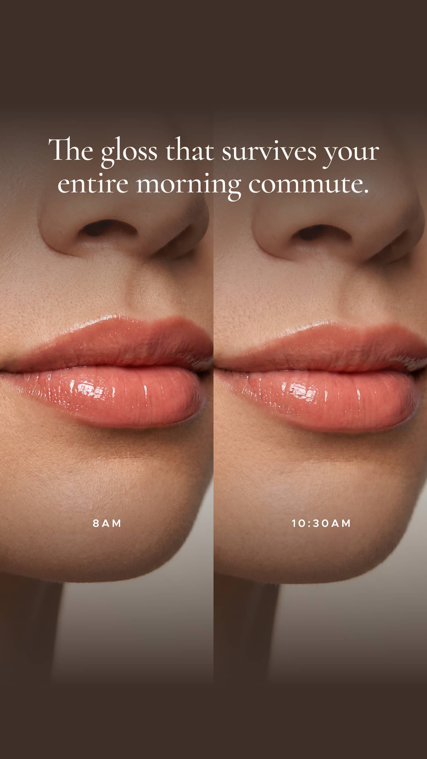 HRE Beauty 9:16 mobile ad: Product anatomy callouts breaking down formula, applicator, and finish
