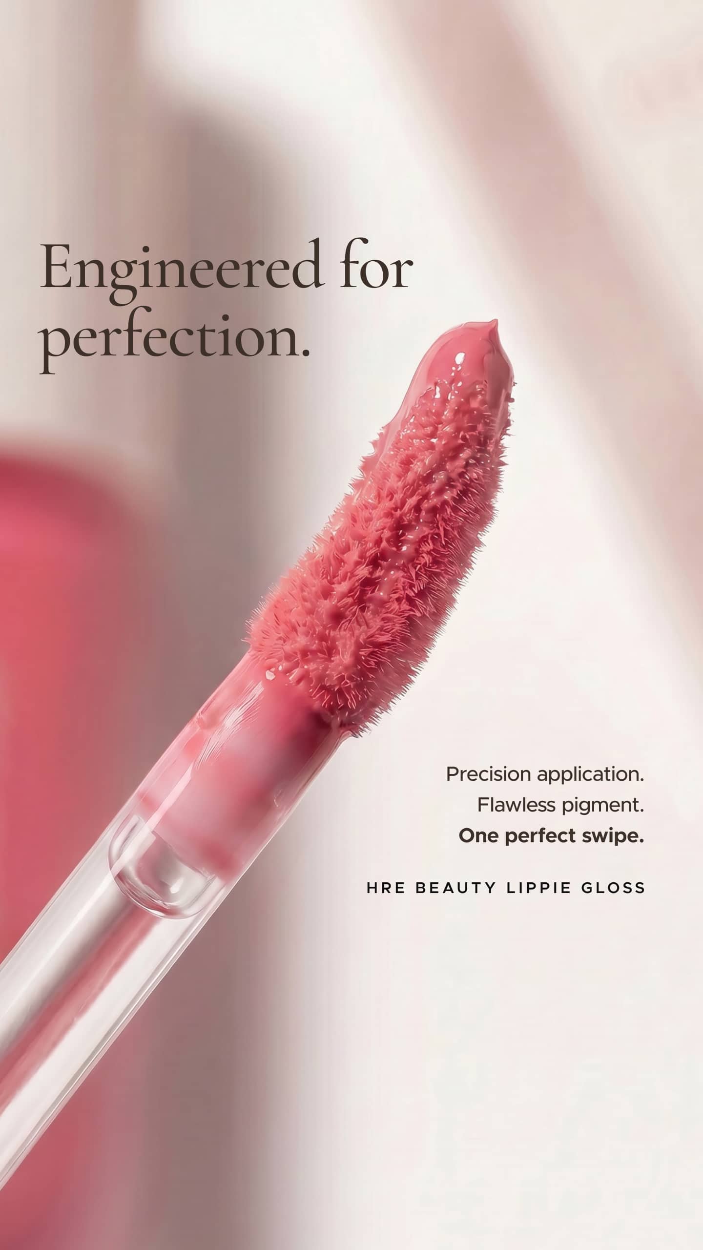 HRE Beauty 9:16 mobile ad: Shade range and hydrating formula breakdown