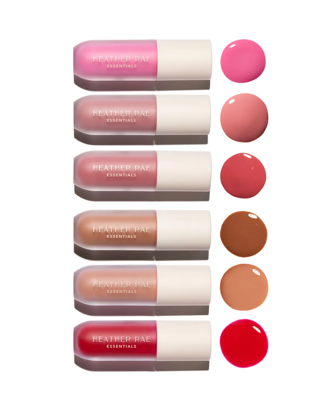 Supplied HRE Beauty six lip gloss shades line-up