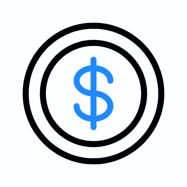 Animated commercial revenue and ROI icon