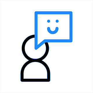 Animated two-way conversational messaging icon