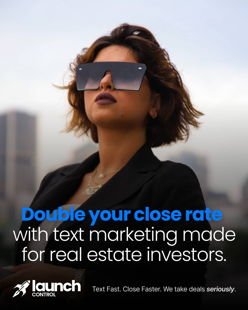 Performance ad: Double your close rate with text marketing made for real estate investors.