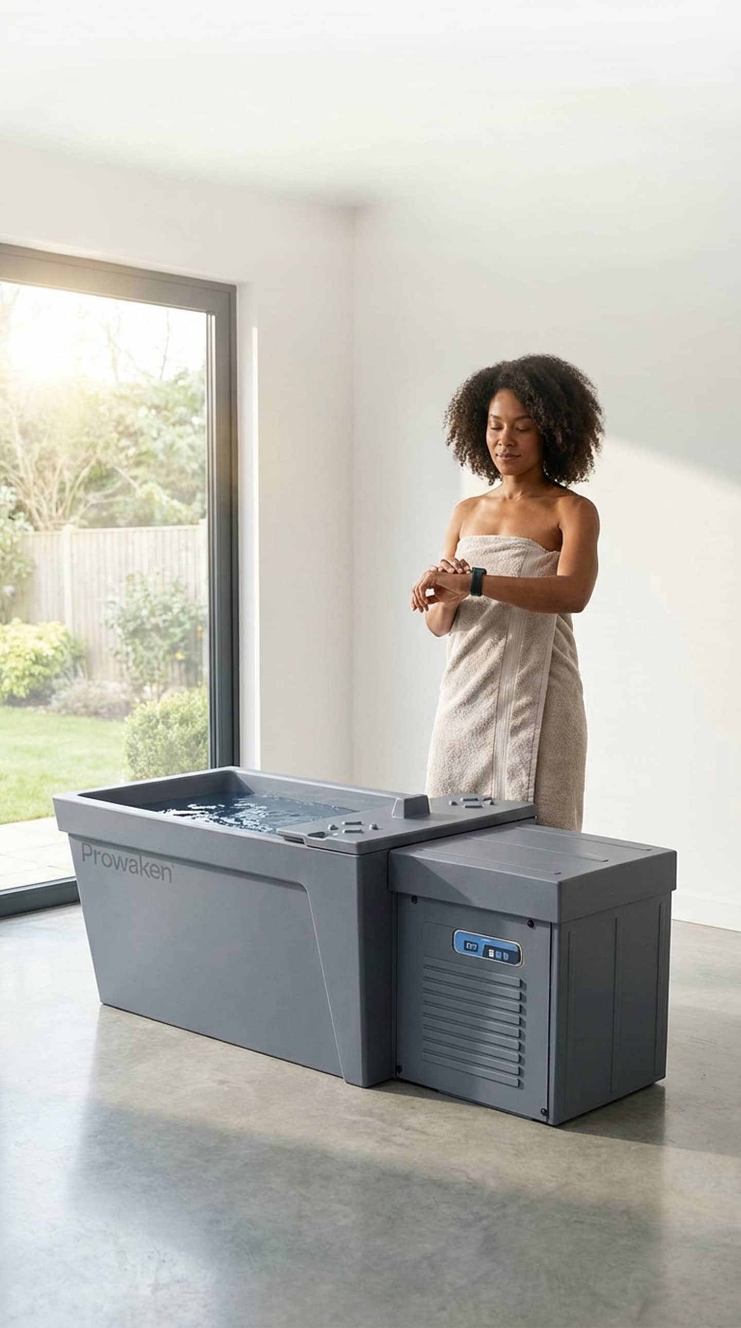 Architectural home integration with Prowaken cold plunge