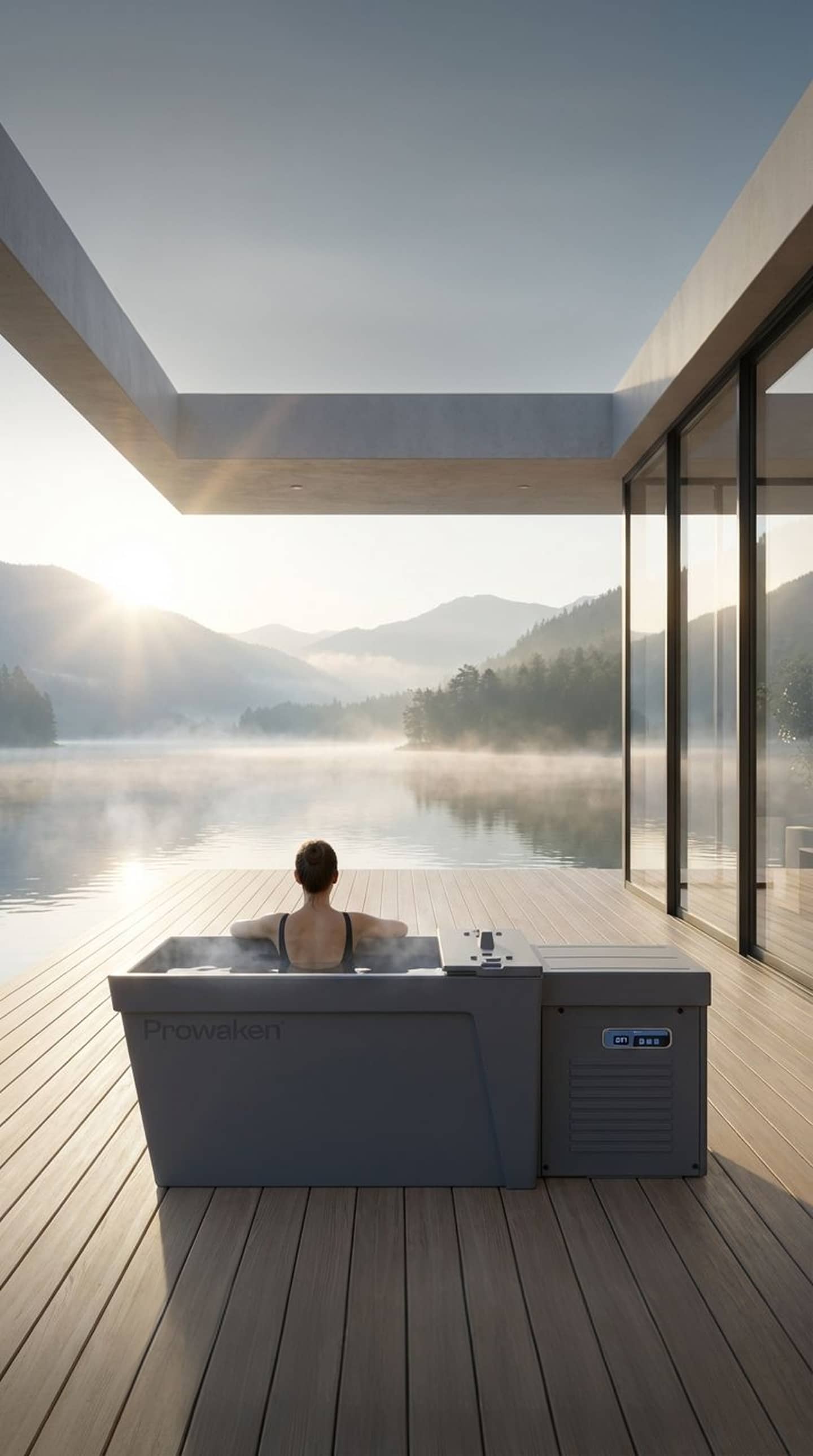 Cold plunge atmosphere and residential recovery space