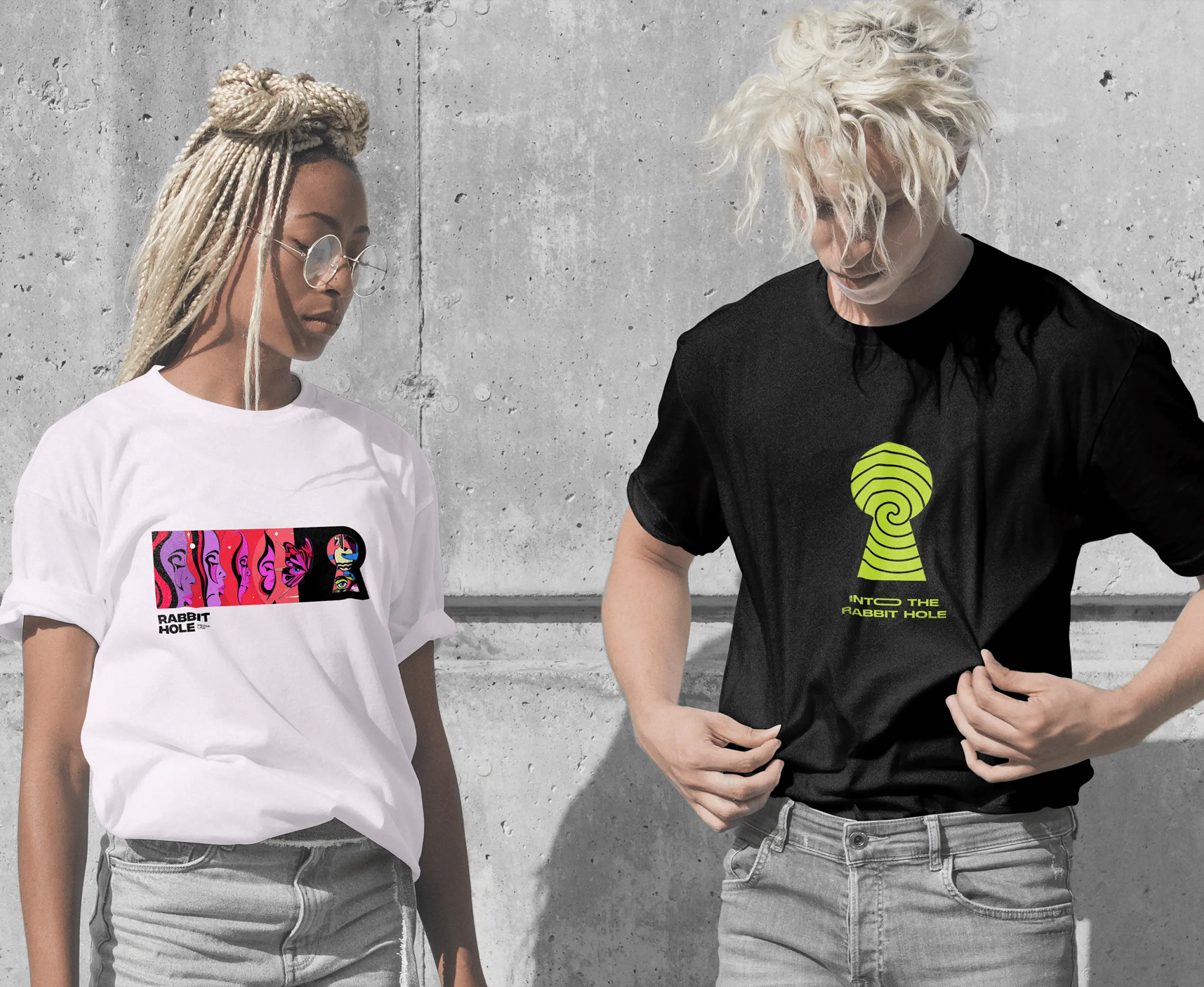 Rabbit Hole studio merchandise and apparel system