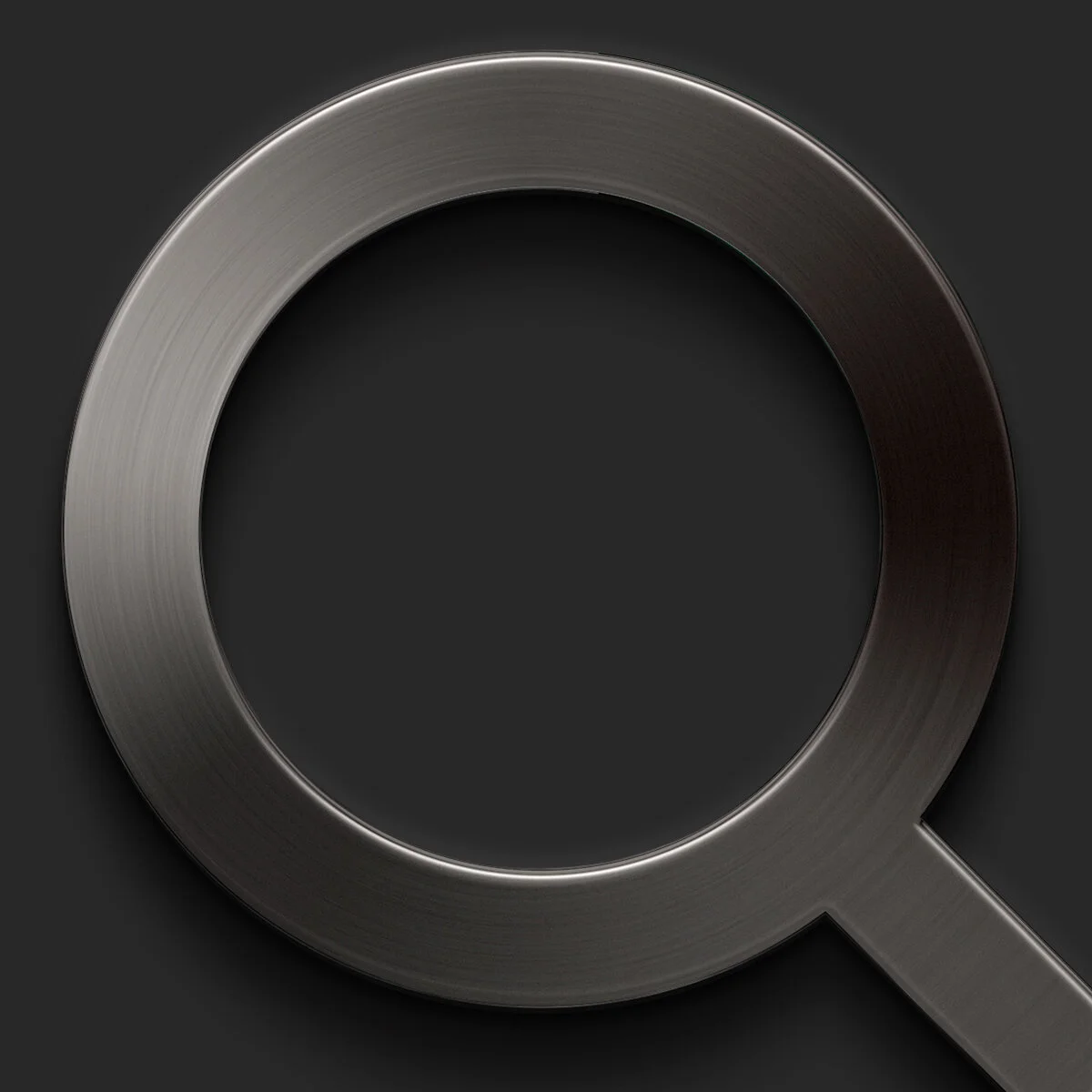 Silent Quadrant isolated Q counter search glass artifact