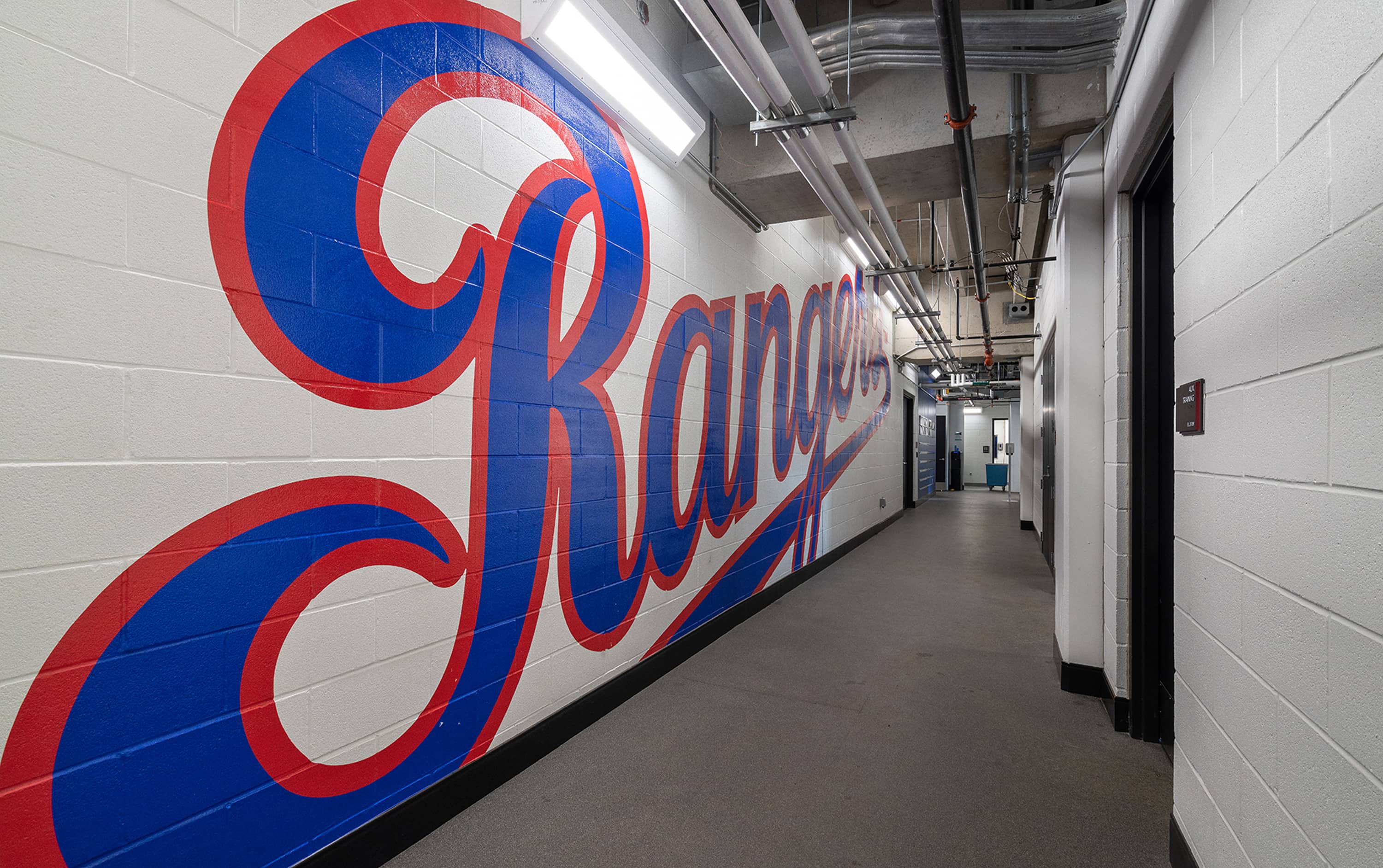 Texas Rangers championship identity and stadium graphics