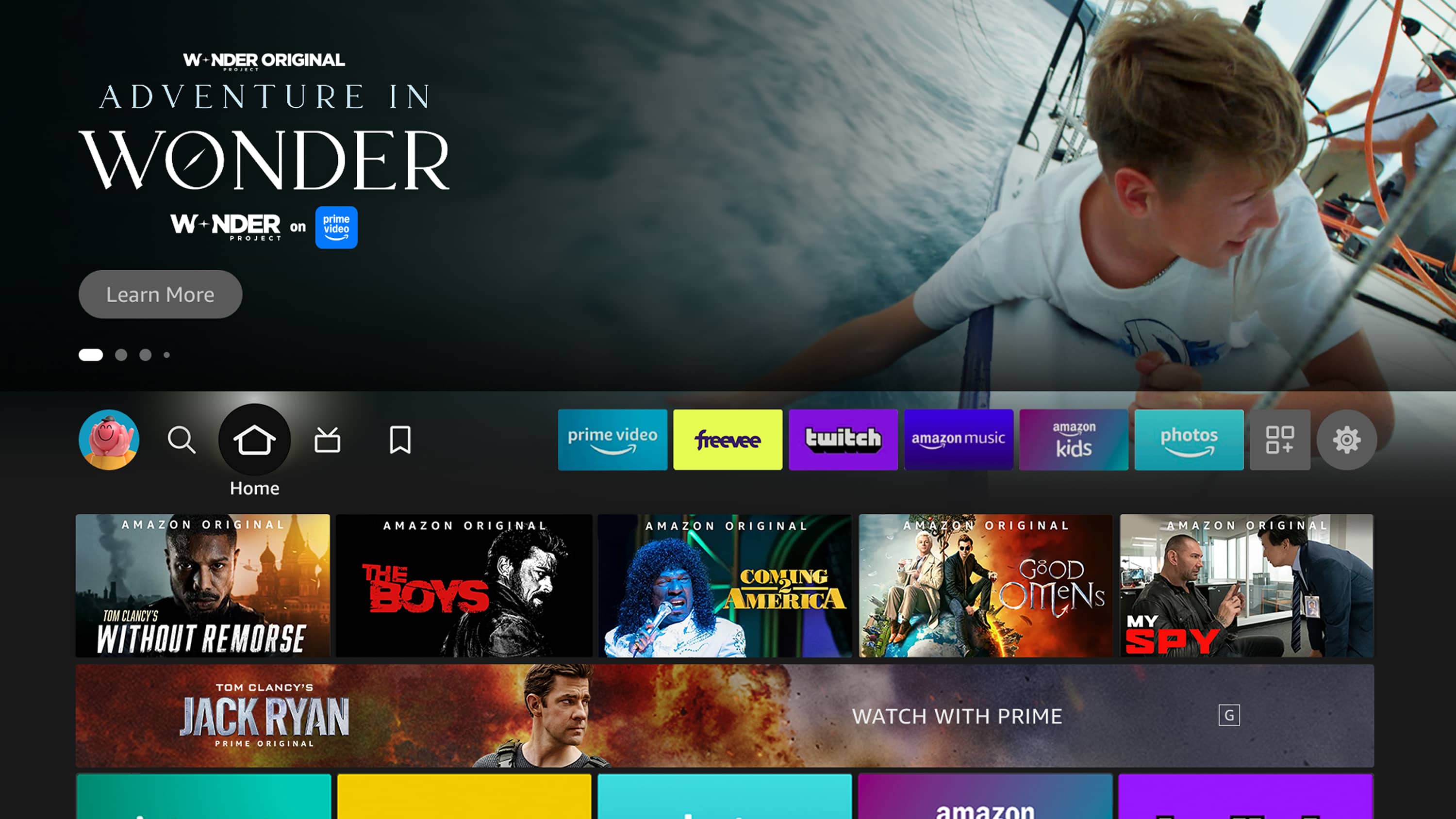 Adventure in Wonder feature takeover on Amazon Fire TV