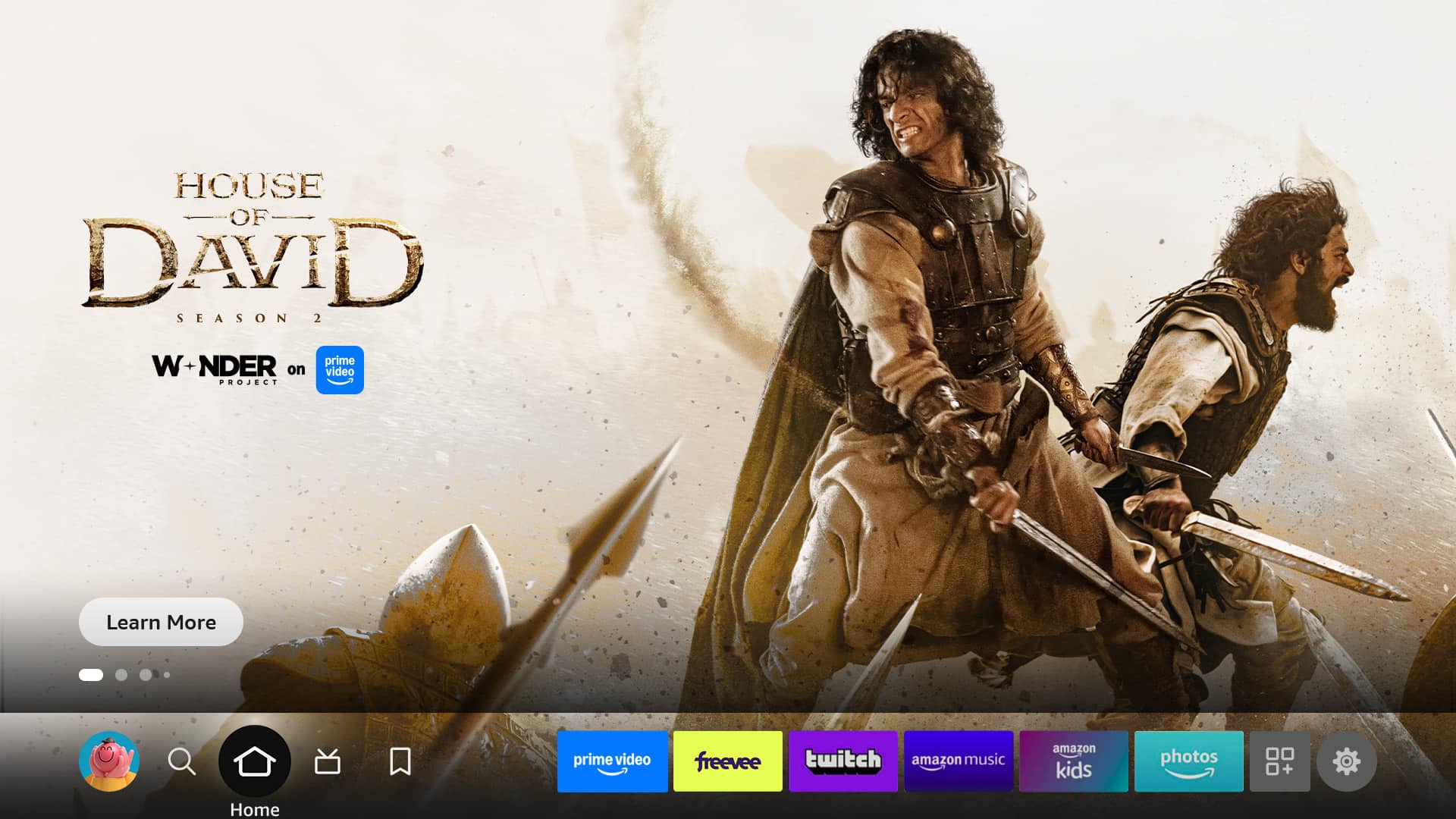 House of David Amazon Fire TV featured placement and living room hero