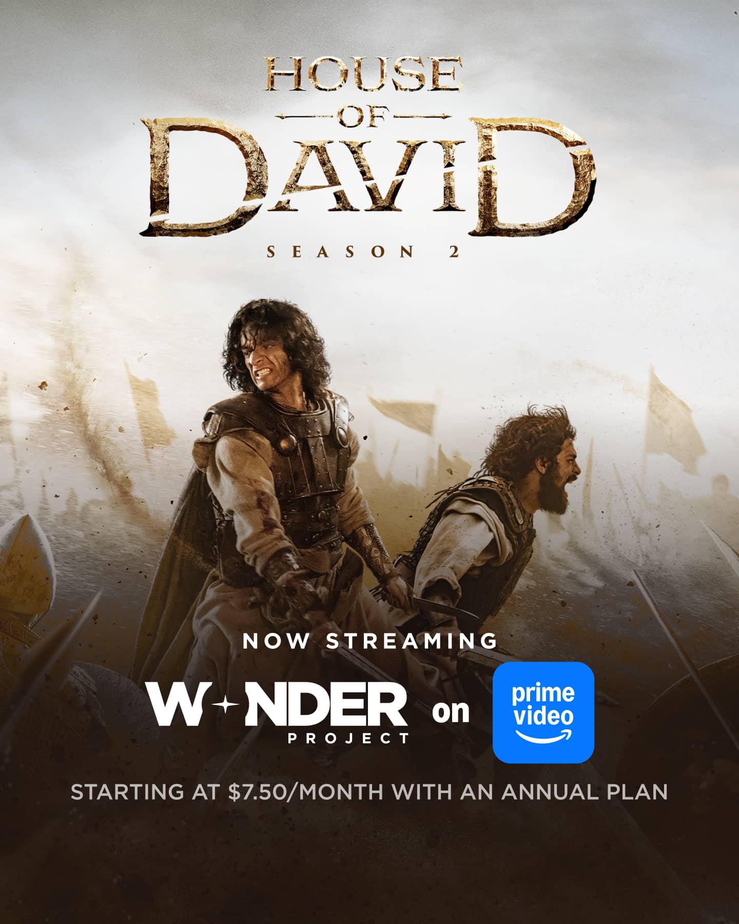 House of David Season 2 battle campaign and Prime Video subscription offer